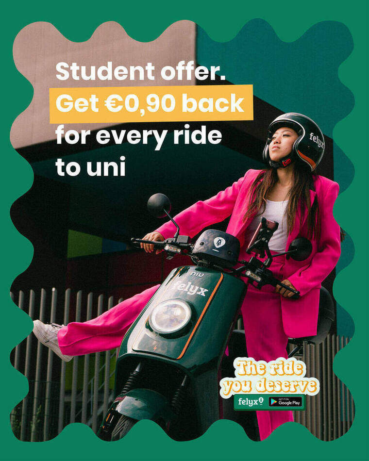 Felyx social ad, feed-formaat — Student offer