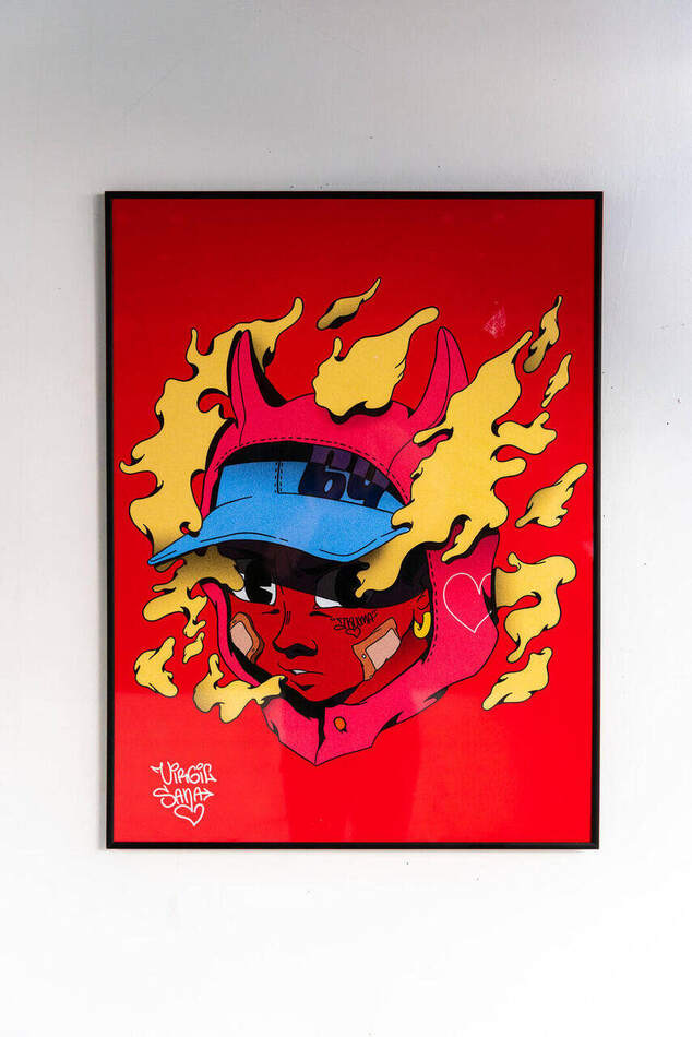 Felyx Art Campaign — ingelijst kunstwerk in rood